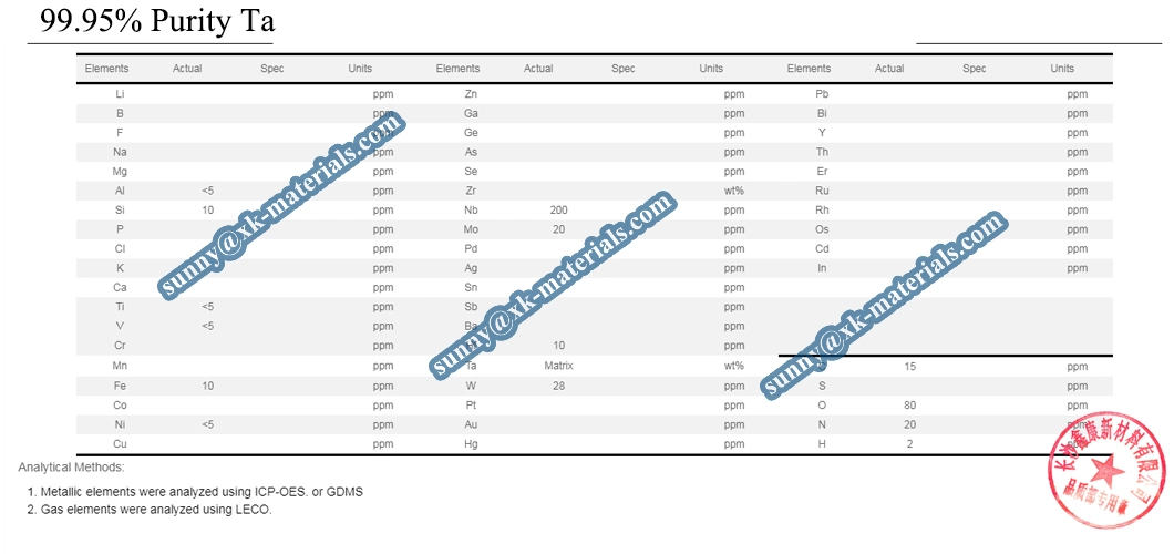 Xinkang 3n 99.9% Purity Lithium Tantalate Ceramic Target for Optical Film Coating